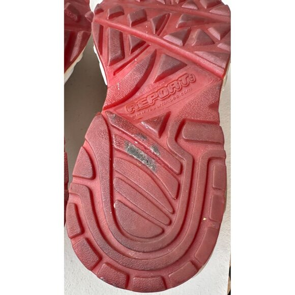 Women's REPORT Racer Leather Sneakers Orange/Red/Gray Size 9 (READ Notes) - Picture 12 of 16